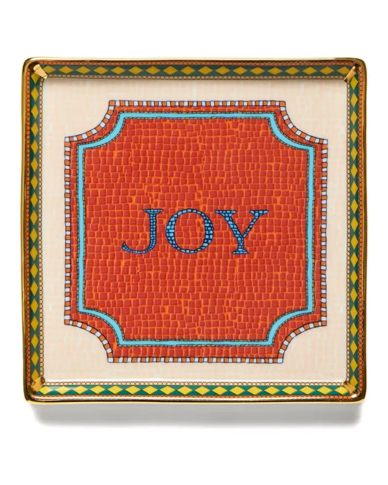 La DoubleJ Schmuckablage mit Mosaik (10cm x 10cm) - Rot Rot