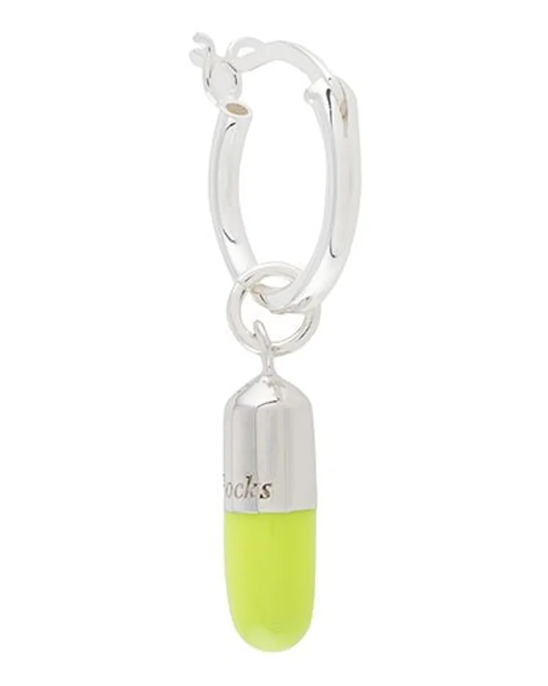 True Rocks Mini Creole mit Pillenanhänger - Silber Silber
