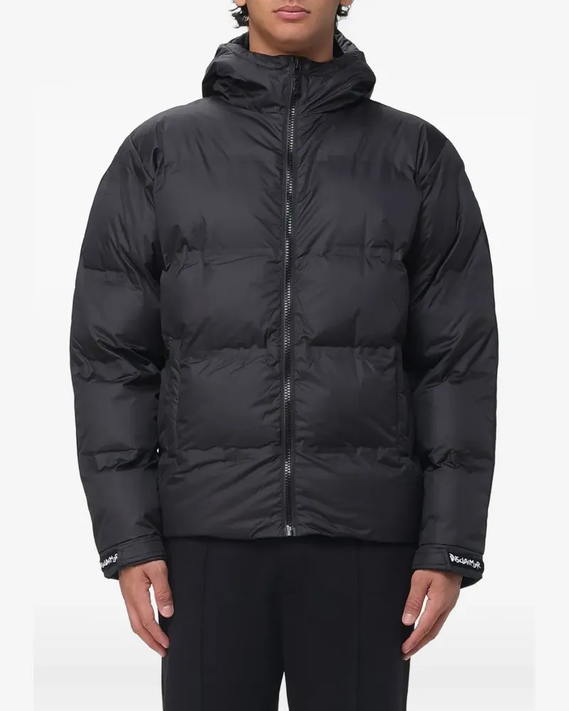 DISCLAIMER graffiti-print puffer jacket - Schwarz Schwarz