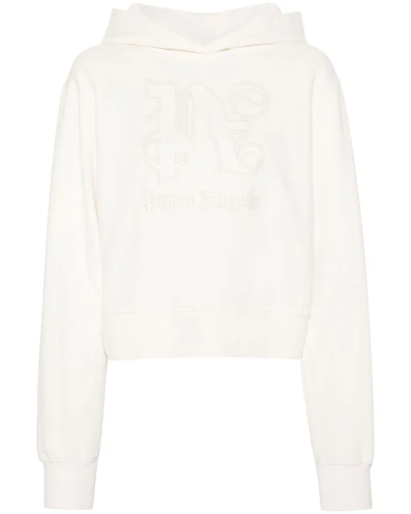 Palm Angels Monogram Statement Hoodie - Weiß Weiß