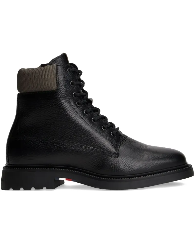 Tommy Hilfiger Schnürstiefel aus Leder - Schwarz Schwarz
