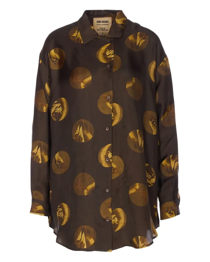 Uma Wang button printed top - Braun Braun