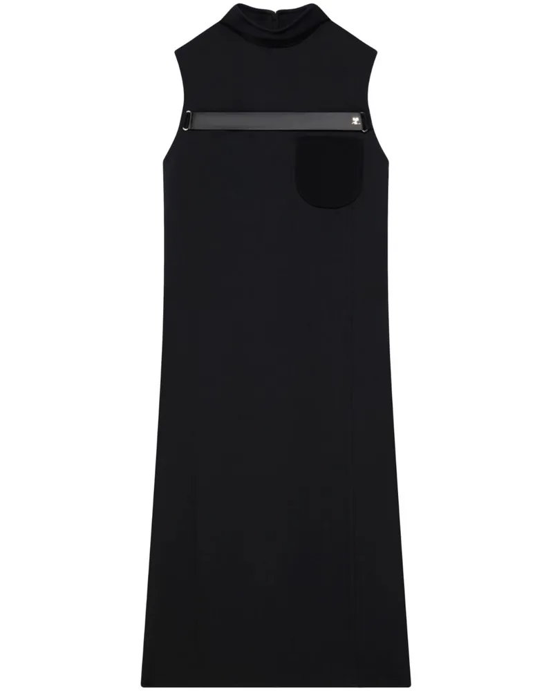 Courrèges Kleid mit Streifen - Schwarz Schwarz