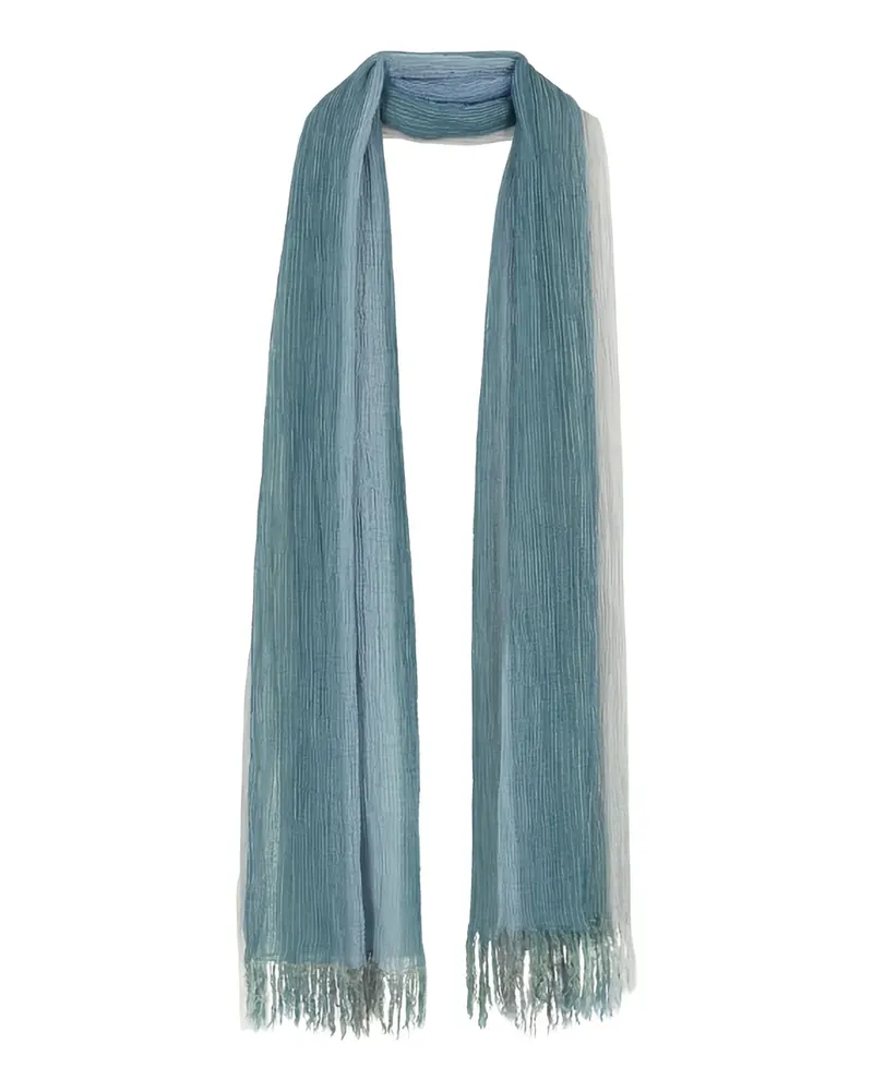 Giorgio Armani ombre fringed scarf - Blau Blau