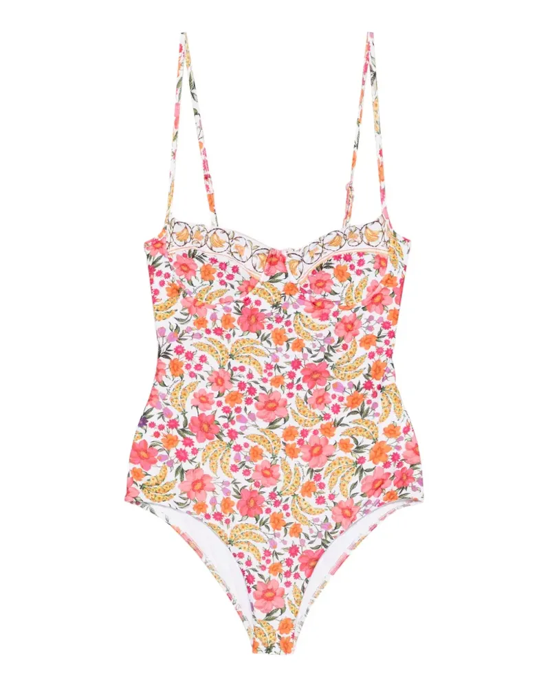 FARM Rio floral-print swimsuit - Weiß Weiß