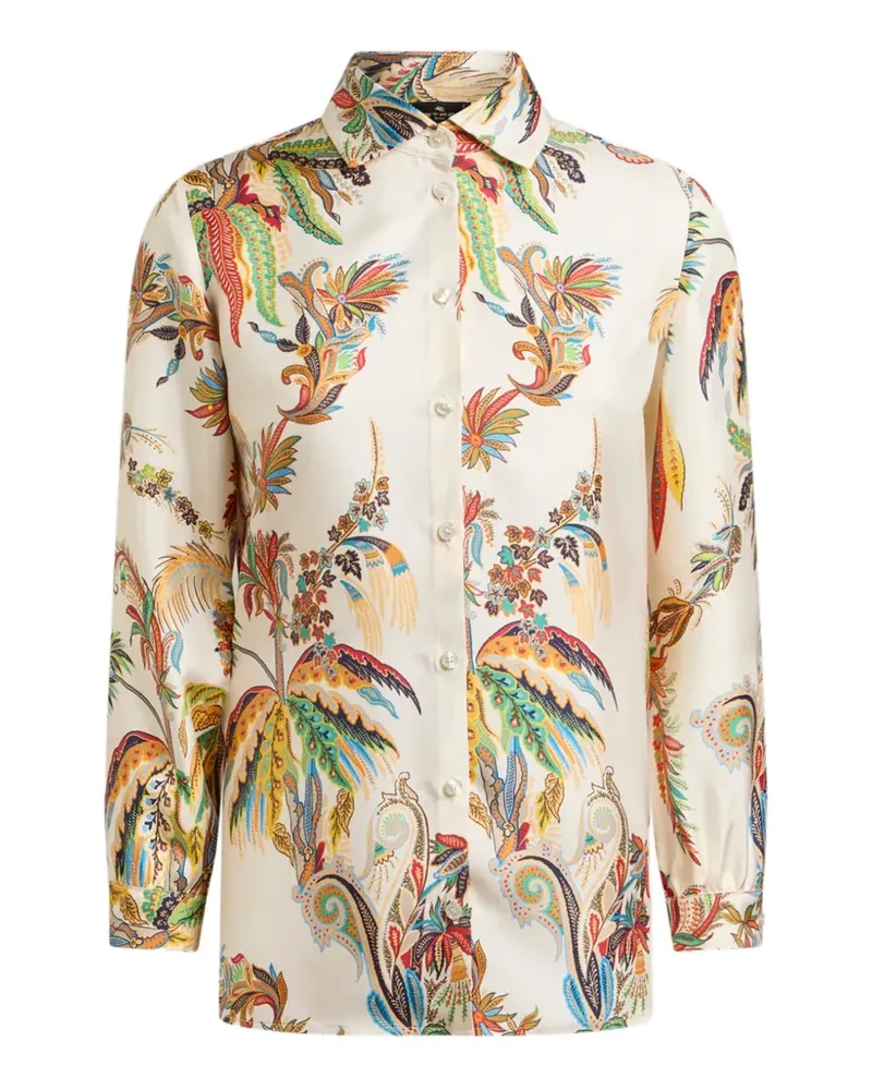 Etro Hemd aus Seide mit Paisley-Print - Nude Nude