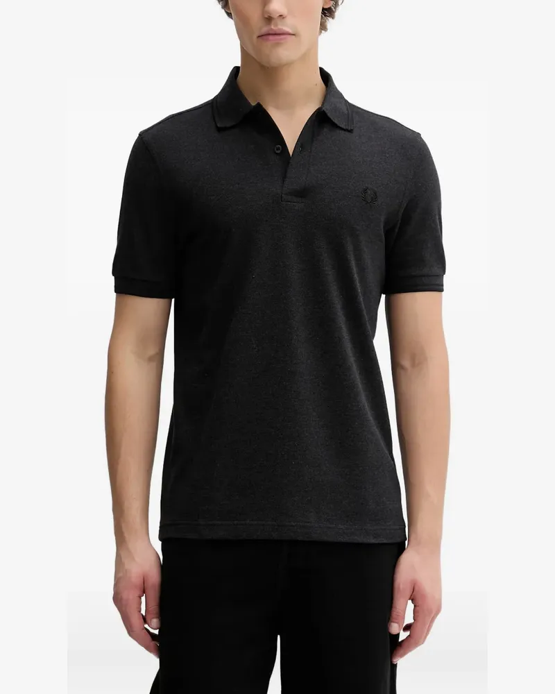 Fred Perry embroidered-logo piqué polo shirt - Grau Grau