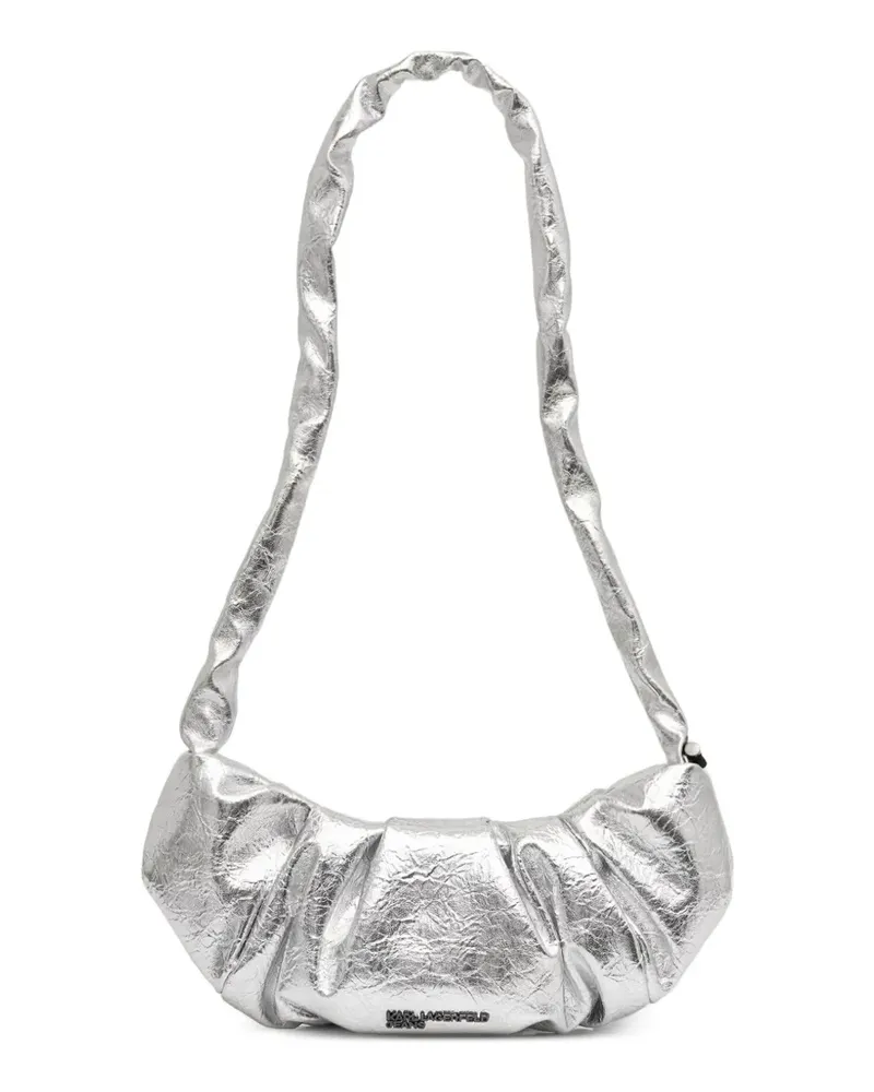 Karl Lagerfeld Schultertasche im Metallic-Look - Silber Silber