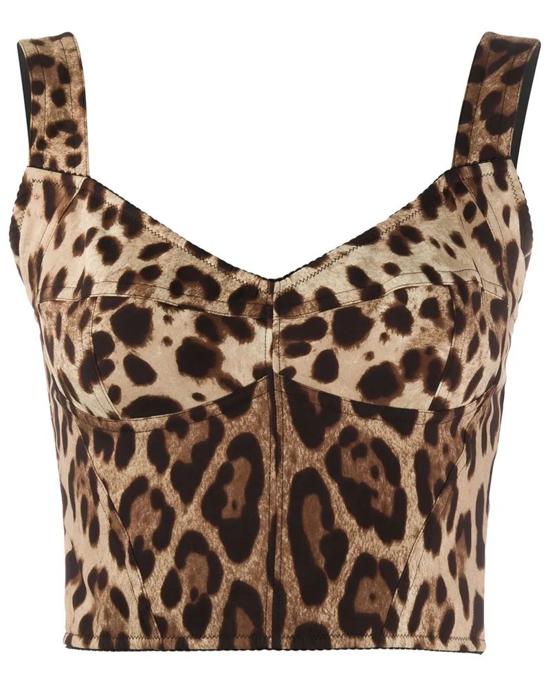 Dolce & Gabbana Bustier mit Leoparden-Print - Braun Braun