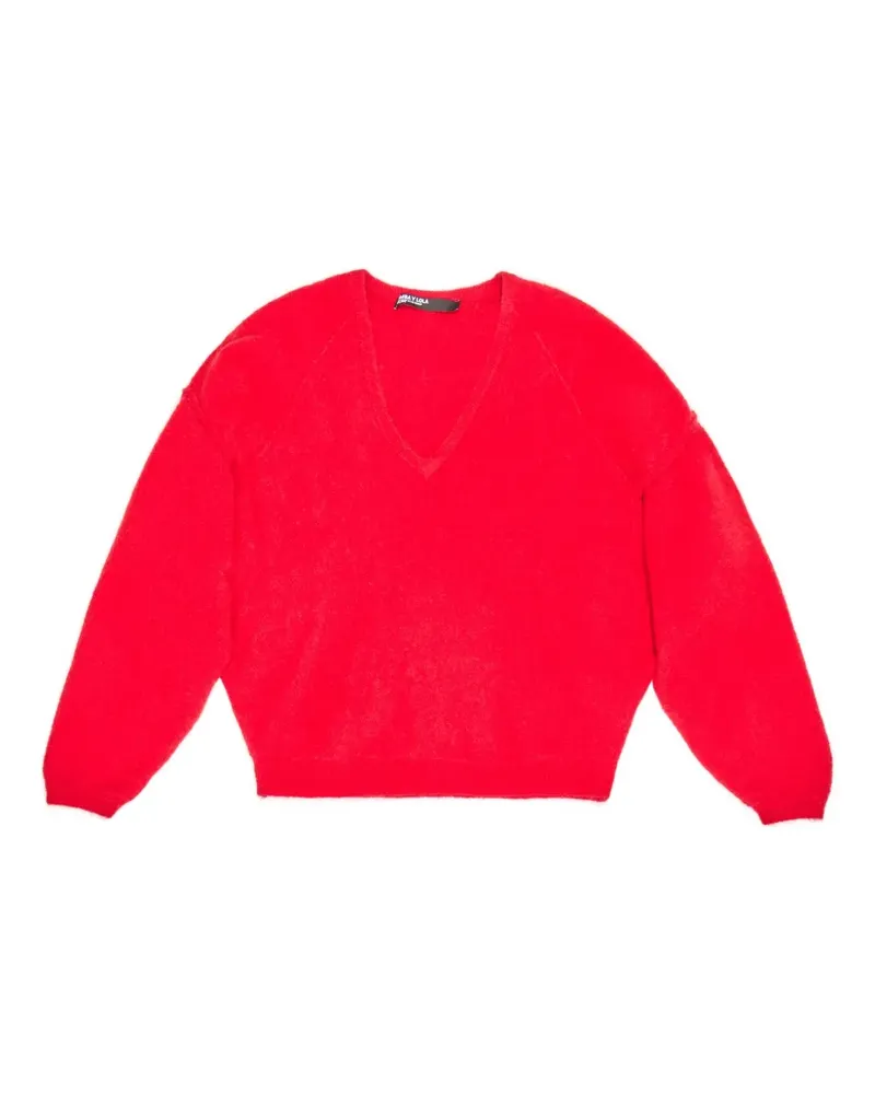 BIMBA Y LOLA V-neck long-sleeve top - Rot Rot