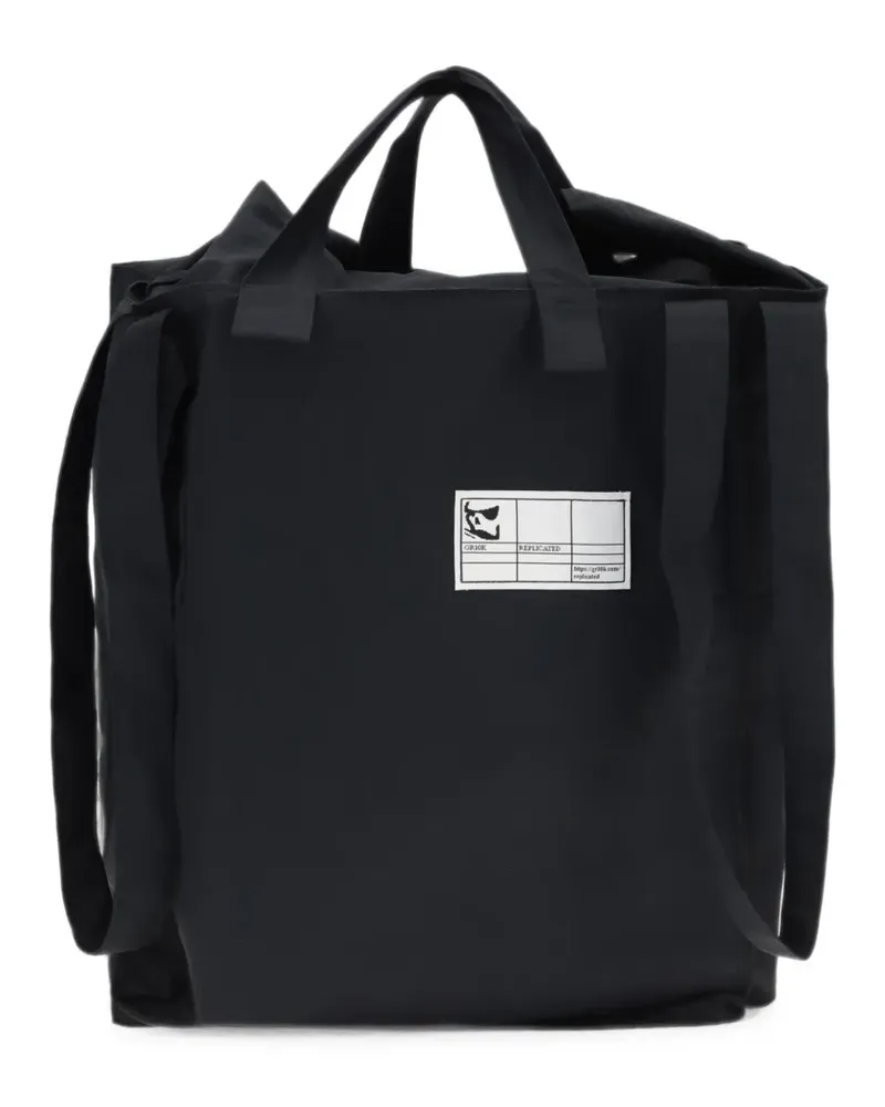 GR10K Replizierter Tote Bag - Schwarz Schwarz