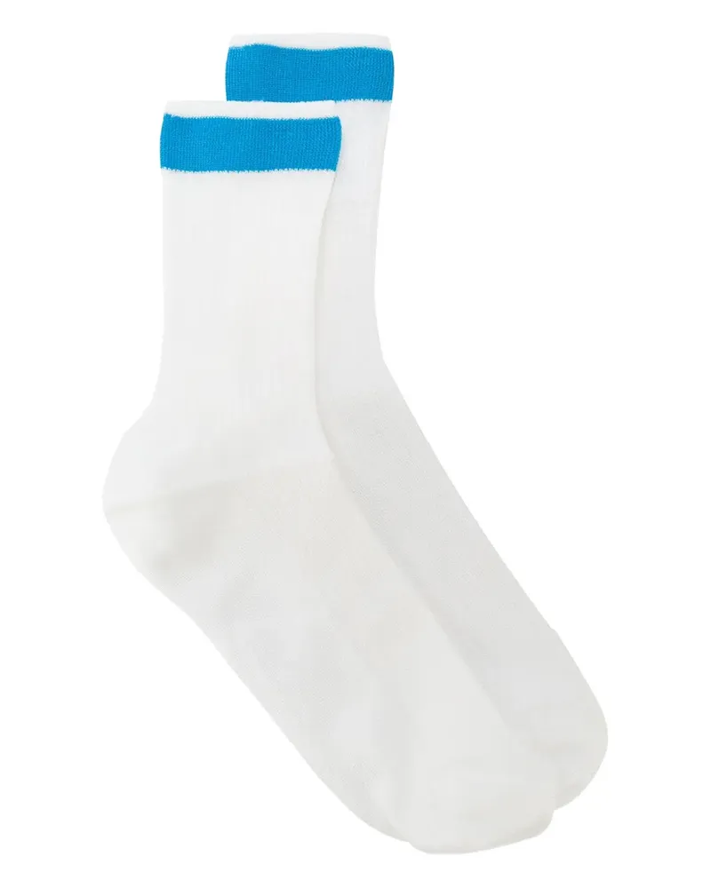 Valentino Garavani Socken mit Streifendetail - Weiß Weiß