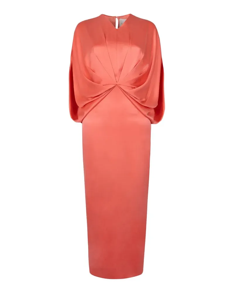 Roksanda Ilincic Tari twisted-detail midi dress - Orange Orange