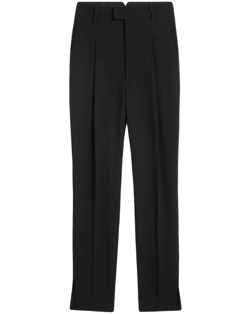 AMI Paris Tapered-Hose mit hohem Bund - Schwarz Schwarz