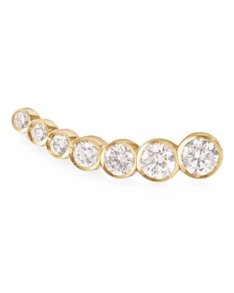 Sophie Bille Brahe 18kt 'Croissant de Lune' Gelbgoldohrringe mit Diamanten Gold