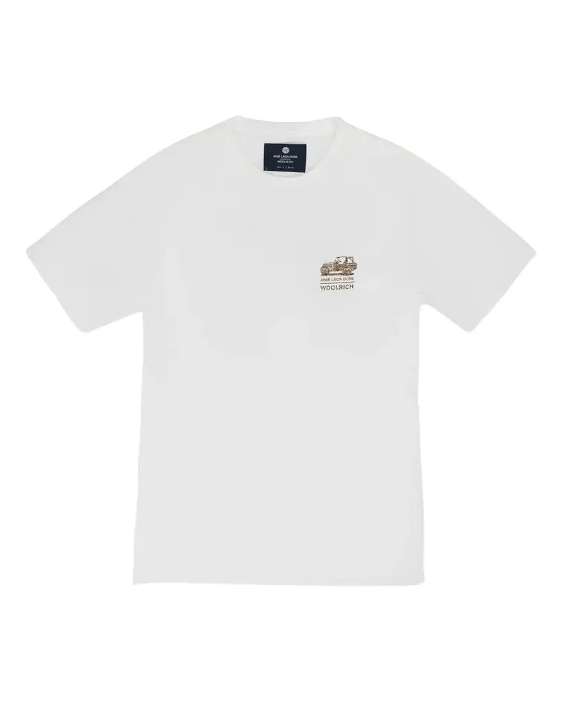 Aimé Leon Dore x Woolrich All Terrain T-Shirt mit grafischem Print - Weiß Weiß
