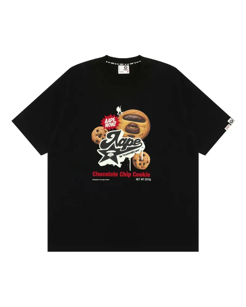 BAPE T-Shirt mit grafischem Print - Schwarz Schwarz