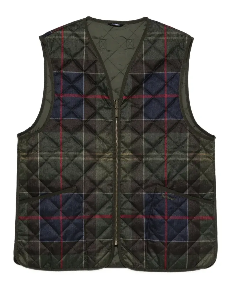 Barbour tartan-pattern waistcoat - Grün Grün