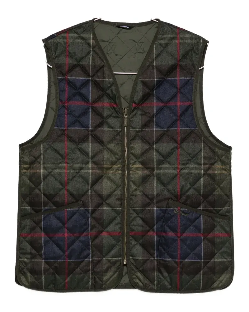 Barbour tartan-pattern waistcoat - Grün Grün