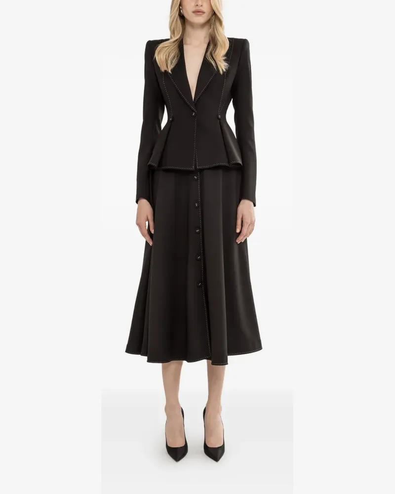 NISSA Einreihiges Sakko aus Leinen - Schwarz Schwarz