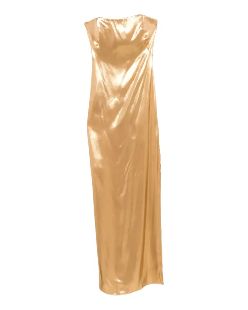 GALVAN bandeau maxi dress - Gold Gold