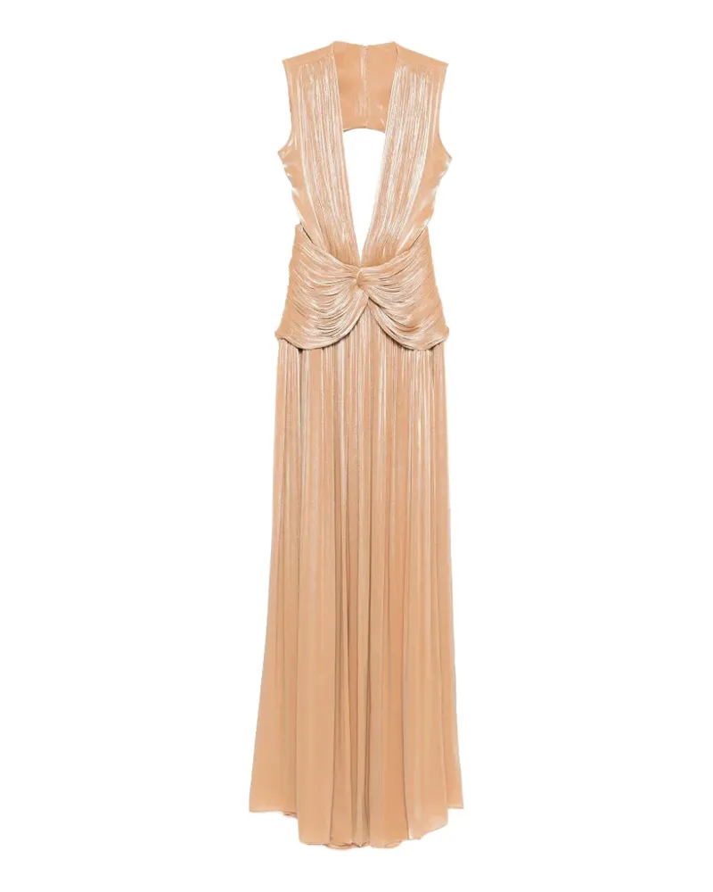 COSTARELLOS Silla backless maxi dress - Nude Nude