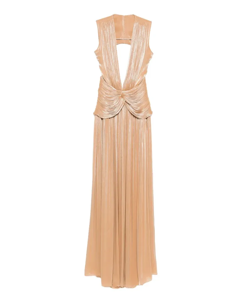 COSTARELLOS Silla backless maxi dress - Nude Nude