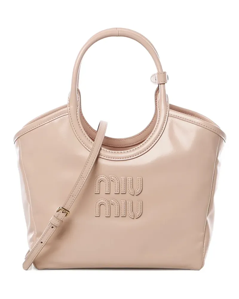 Miu Miu top-handle logo totebag - Nude Nude