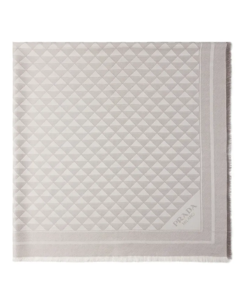 Prada silk, viscose and Lurex shawl - Nude Nude