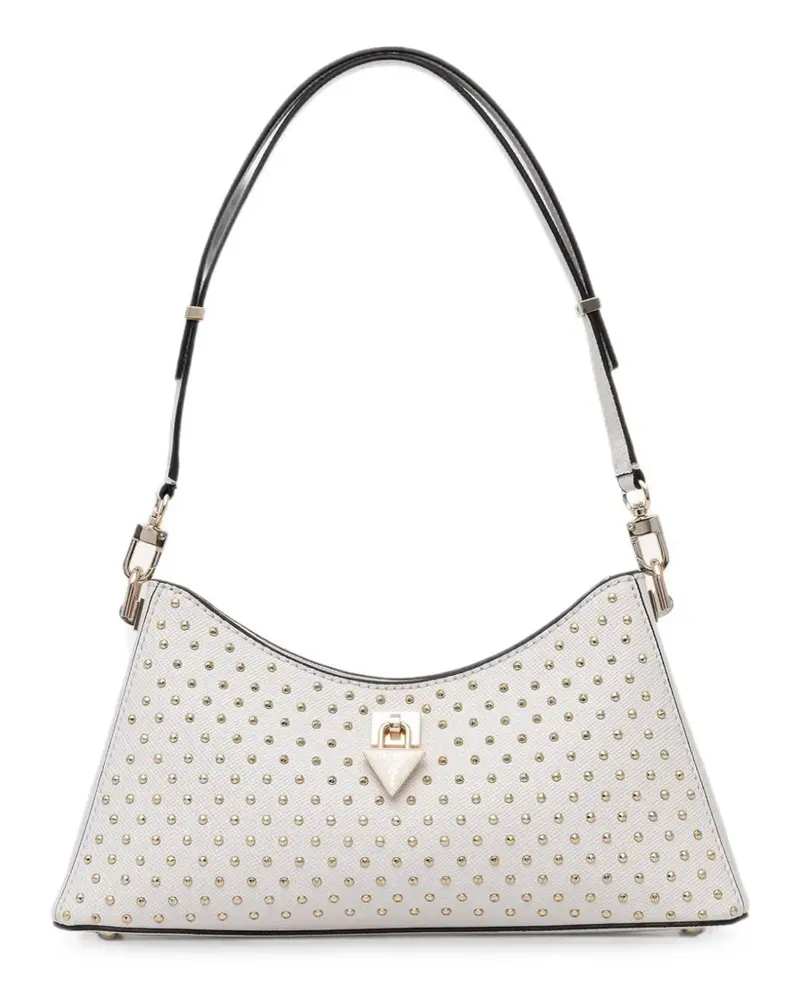 Guess Patsie stud-embellished logo-plaque tote bag - Weiß Weiß