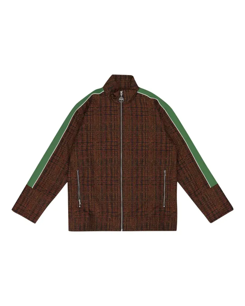 AHLUWALIA Blitta check track jacket - Braun Braun