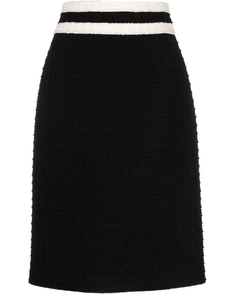 Gucci Tweed-Midirock mit hohem Bund - Schwarz Schwarz
