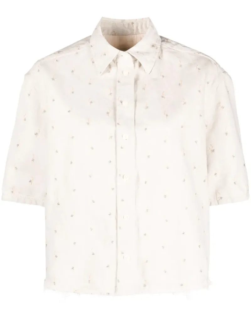 Lanvin Besticktes Jeanshemd - Nude Nude