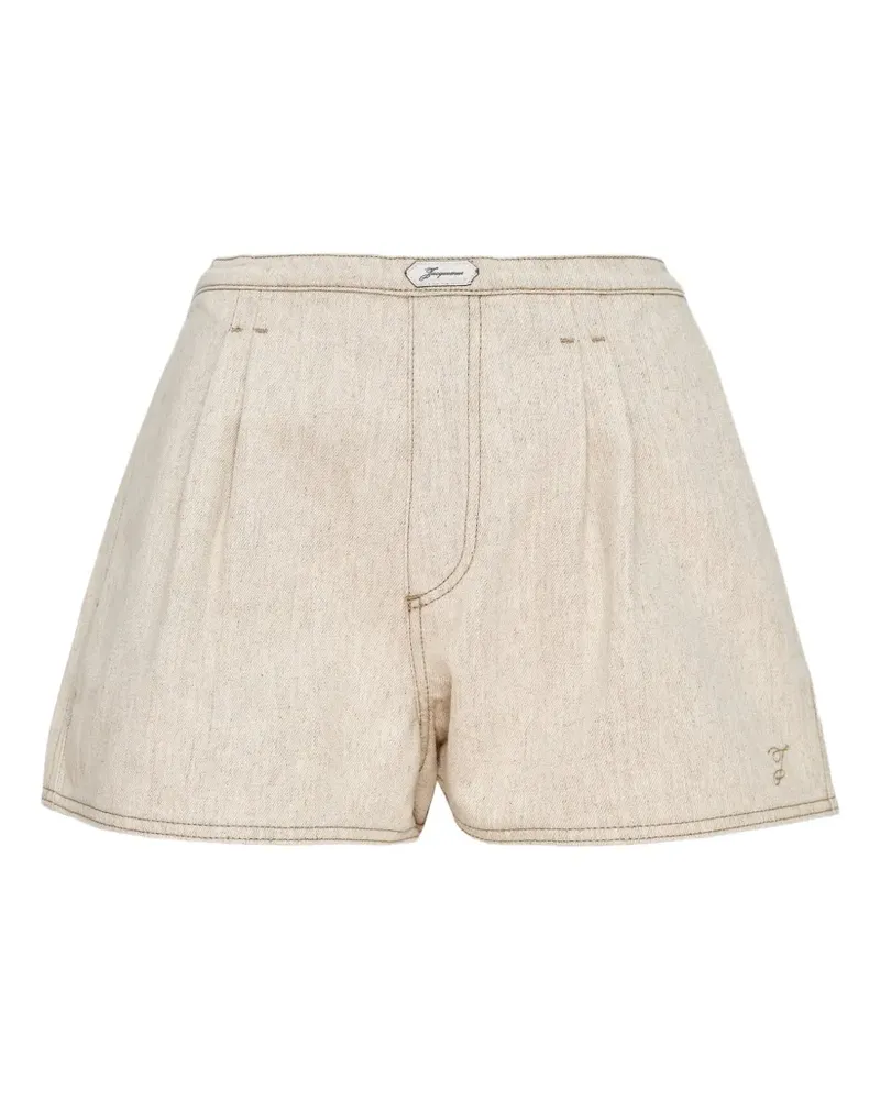 Jacquemus Le Short De-Nimes Amelo pleated shorts - Nude Nude