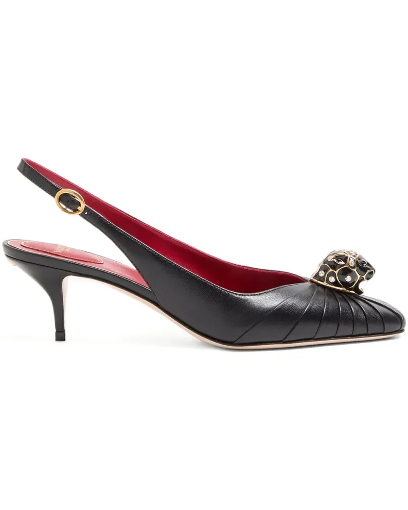 Valentino Garavani Panthea Pumps mit Falten 55mm - Schwarz Schwarz