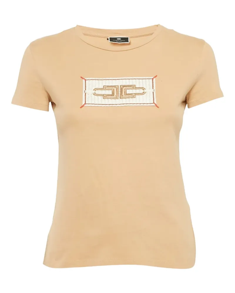 Elisabetta Franchi 2000 Hemd mit Logo-Stickerei - Nude Nude