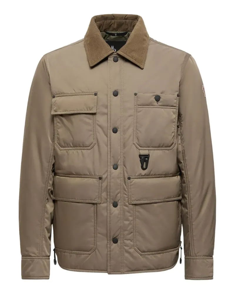 Moncler Waterton Daunenjacke mit Cordkragen - Nude Nude