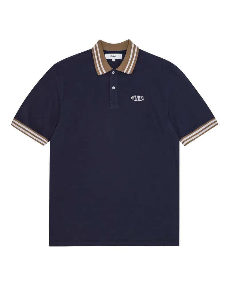 Palmes Poloshirt mit ovalem Logo - Blau Blau