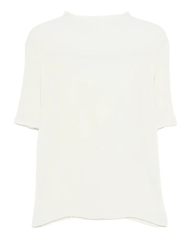 Issey Miyake pleated T-shirt - Nude Nude