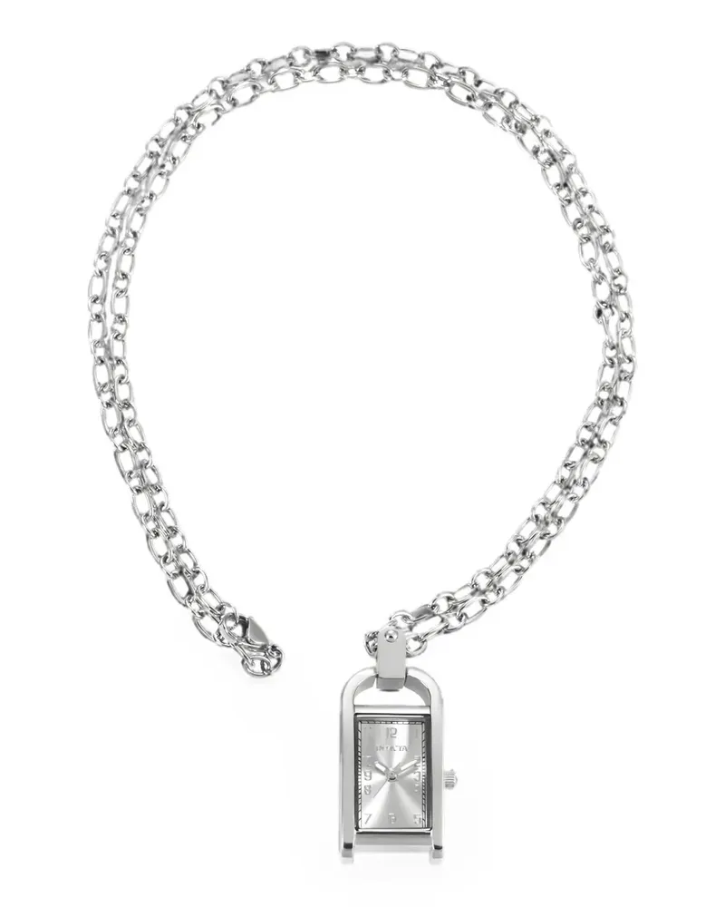 Invicta rectangular-frame 17.5mm necklace watch - Silber Silber