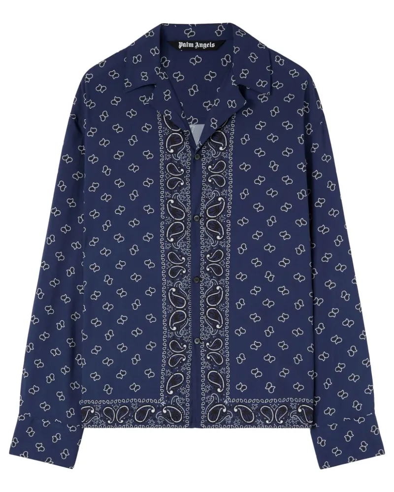 Palm Angels Hemd mit Paisleymuster - Blau Blau