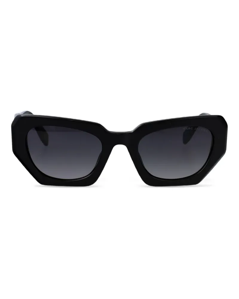 Marc Jacobs Sonnenbrille mit geometrischem Logo - Schwarz Schwarz