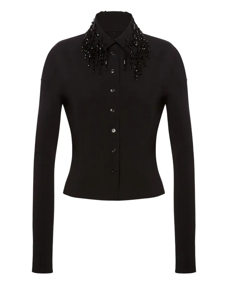 Alberta Ferretti Hemd mit verziertem Kragen - Schwarz Schwarz