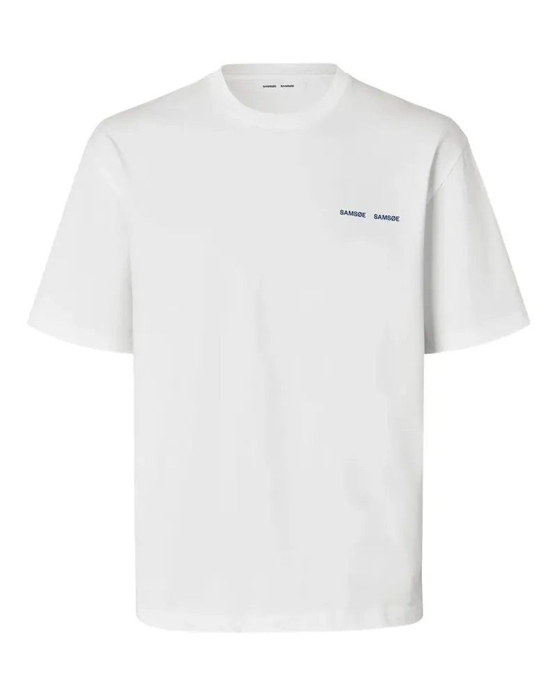 Samsøe & Samsøe Saflorian T-Shirt mit grafischem Print - Weiß Weiß