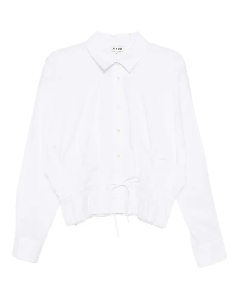 STAUD drawstring frayed shirt - Weiß Weiß