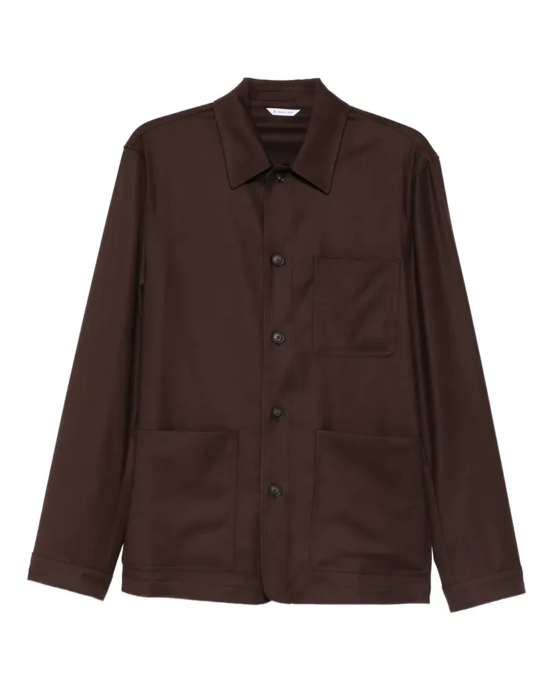 Manuel Ritz Hemdjacke mit aufgesetzten Taschen - Braun Braun