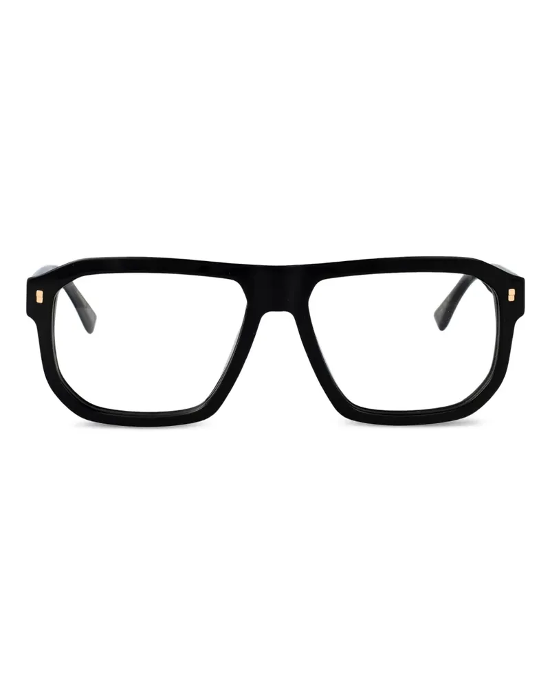 Dsquared2 Brille mit eckigem Gestell - Schwarz Schwarz