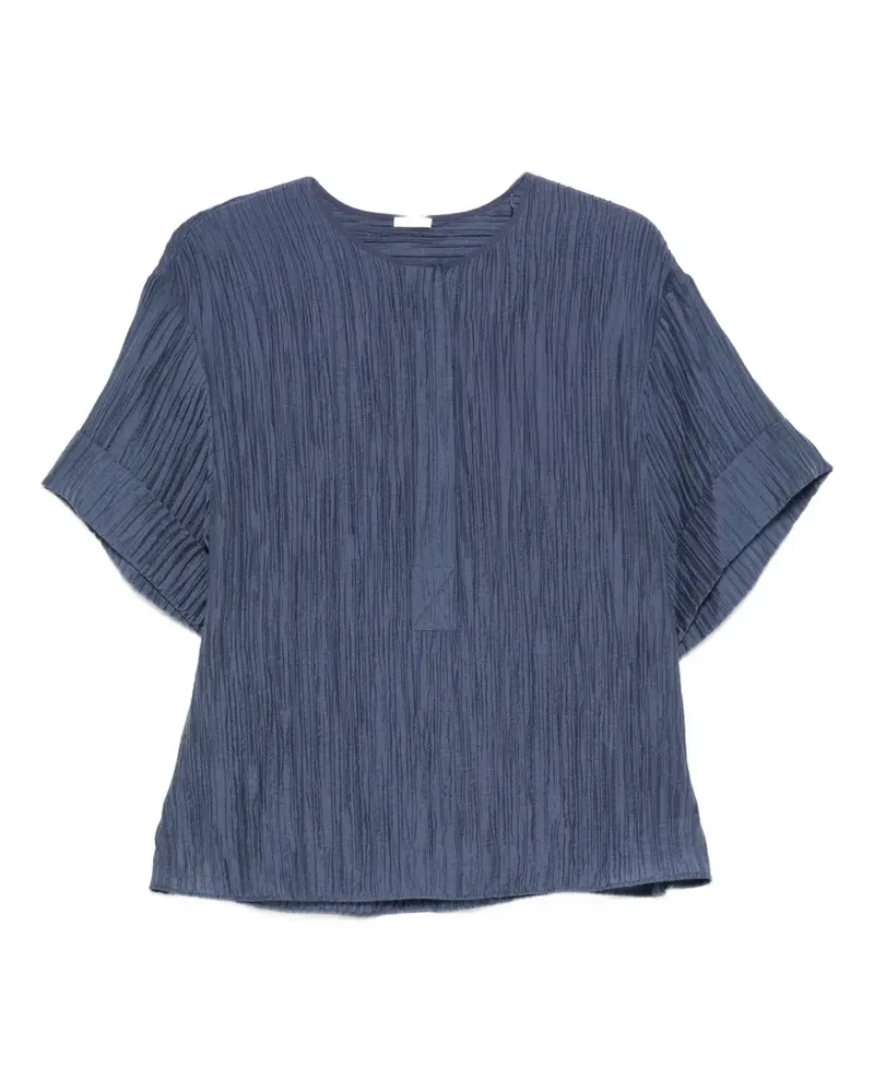 Joseph Bluse in Knitteroptik - Blau Blau