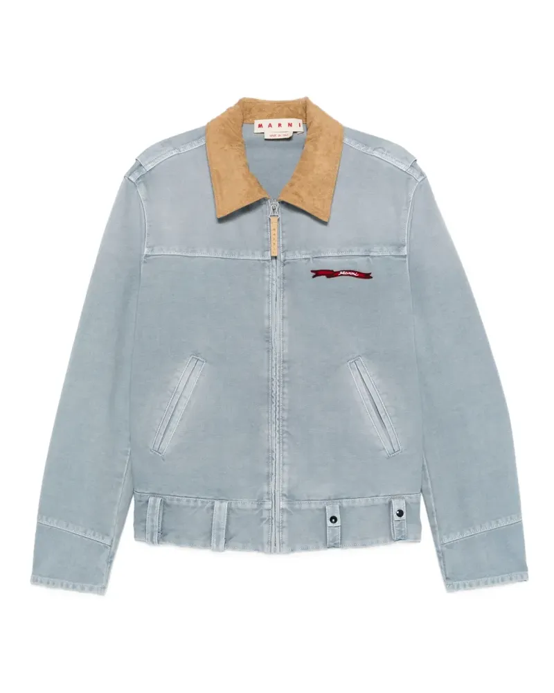 Marni Jacke mit Kontrastkragen - Blau Blau