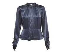 Bluse mit Polka Dots - Blau